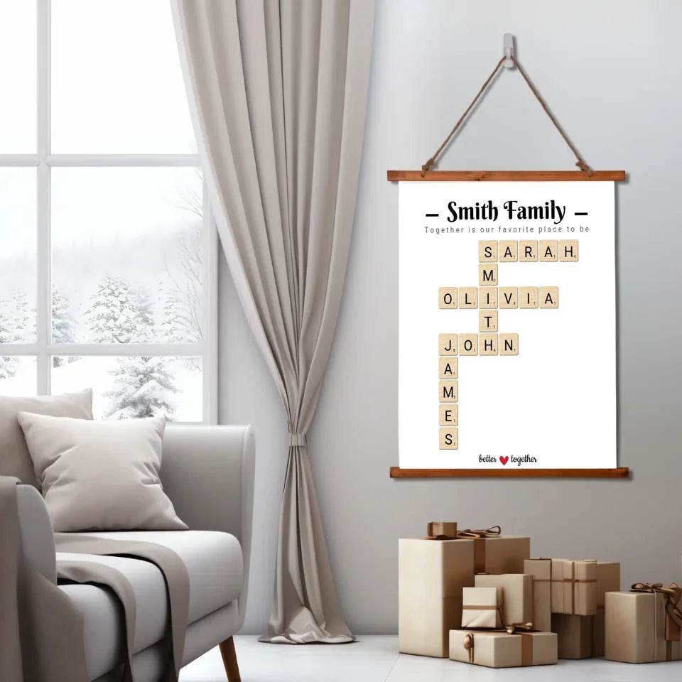 Personalized Scrabble Family Print - Shared Gifts