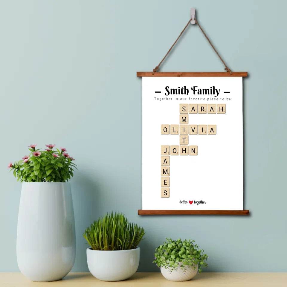 Personalized Scrabble Family Print - Shared Gifts