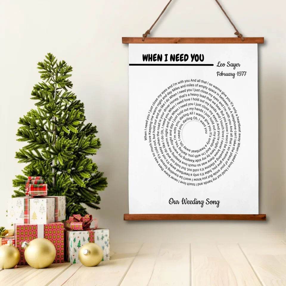 Personalized Custom Vinyl Lyrics Print - Shared Gifts
