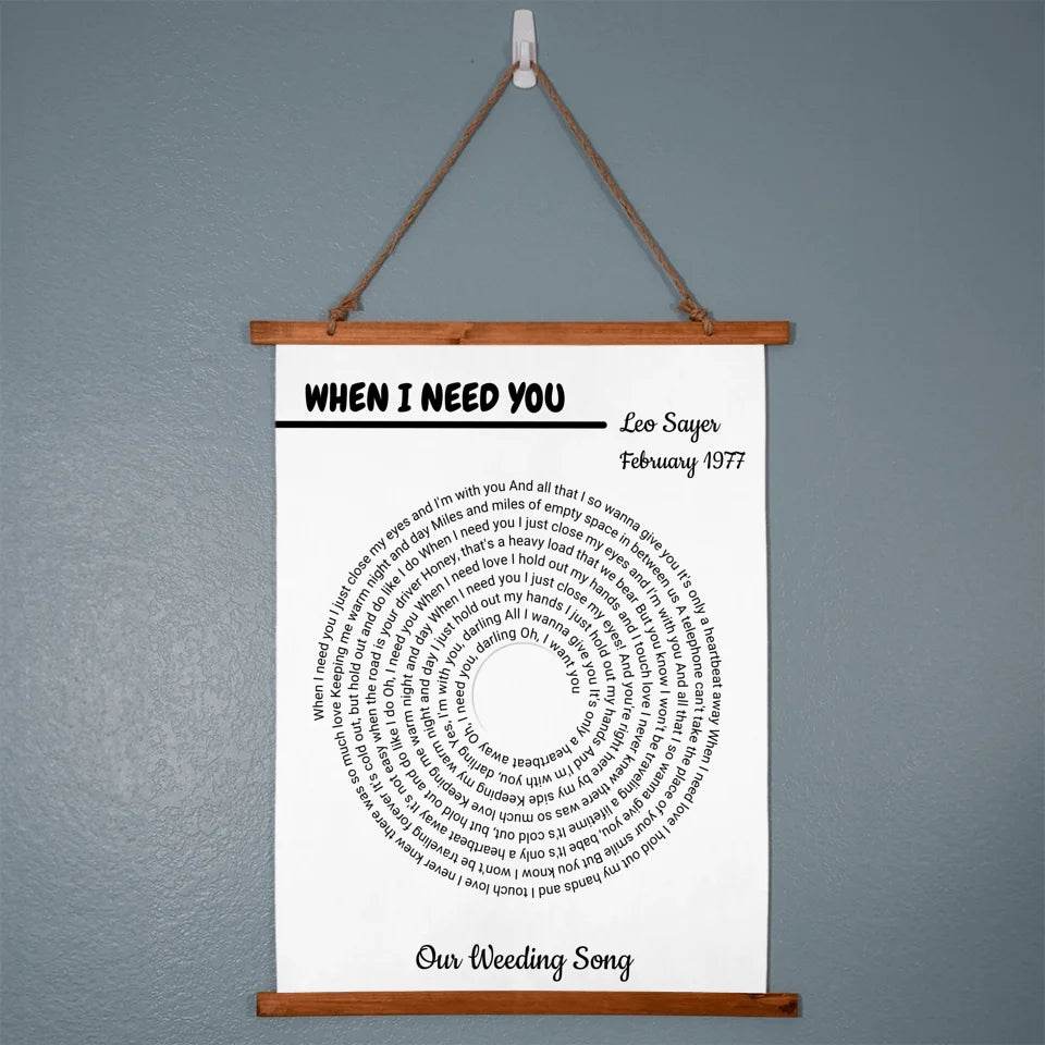Personalized Custom Vinyl Lyrics Print - Shared Gifts