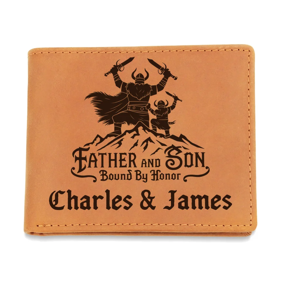 Engraved Leather Wallet 1