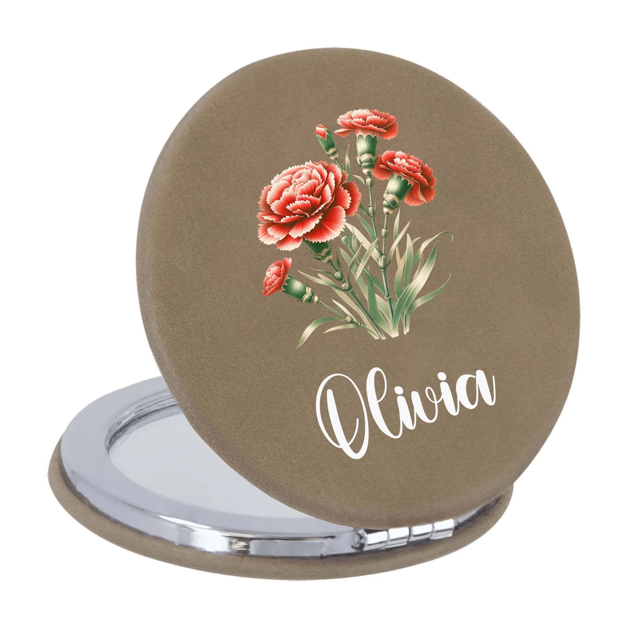 Mockup-Leatherette Compact Mirror