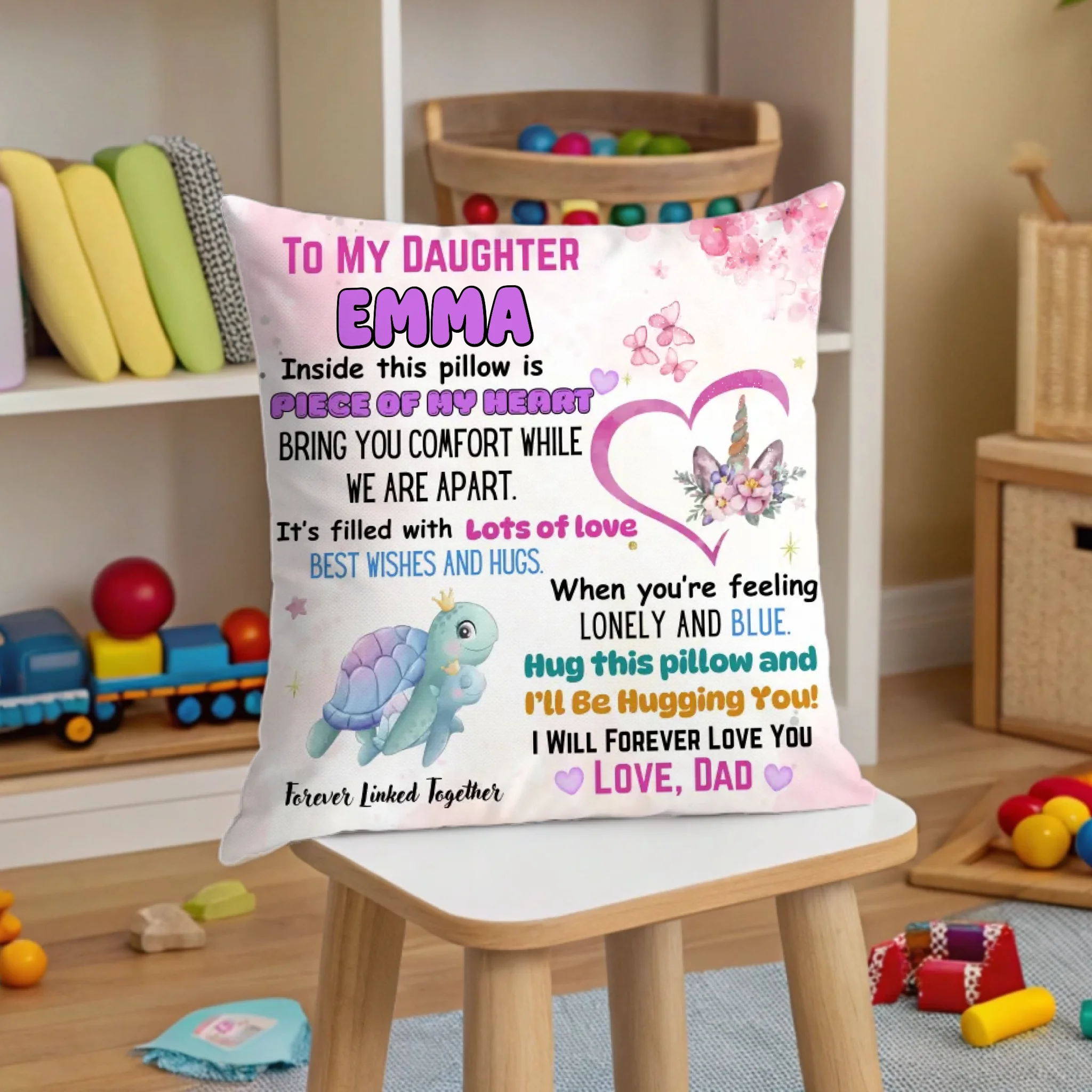 To My Son and Daughter – Personalized Square Pillow