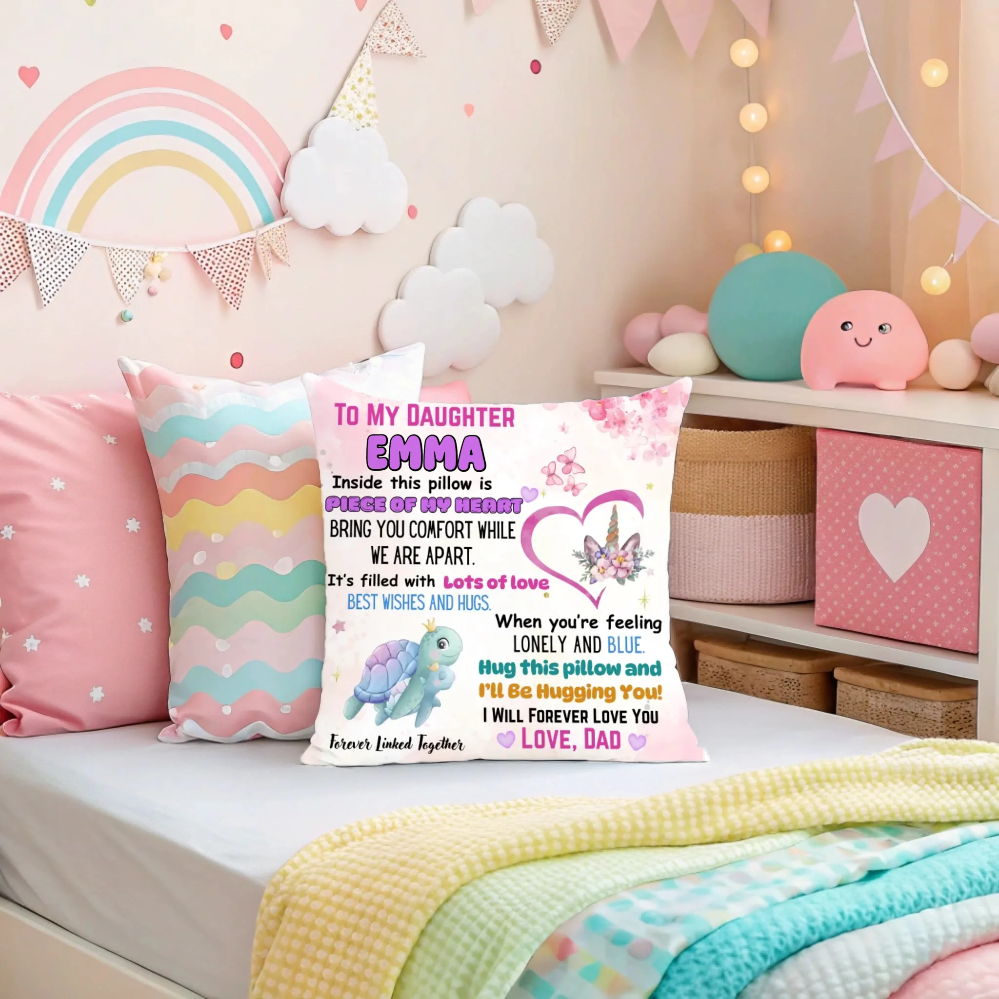 To My Son and Daughter – Personalized Square Pillow