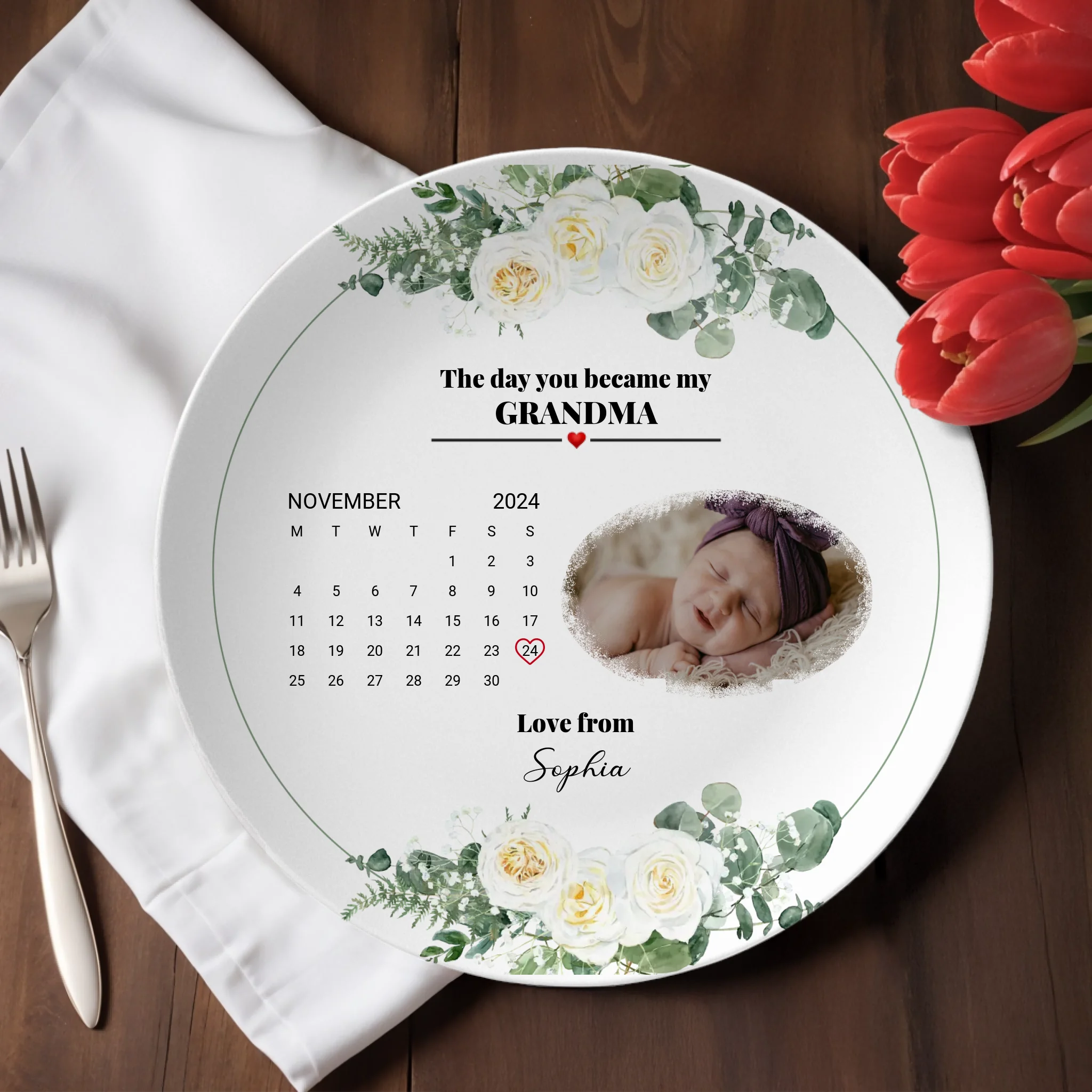 Personalized 10” Keepsake Photo Plate