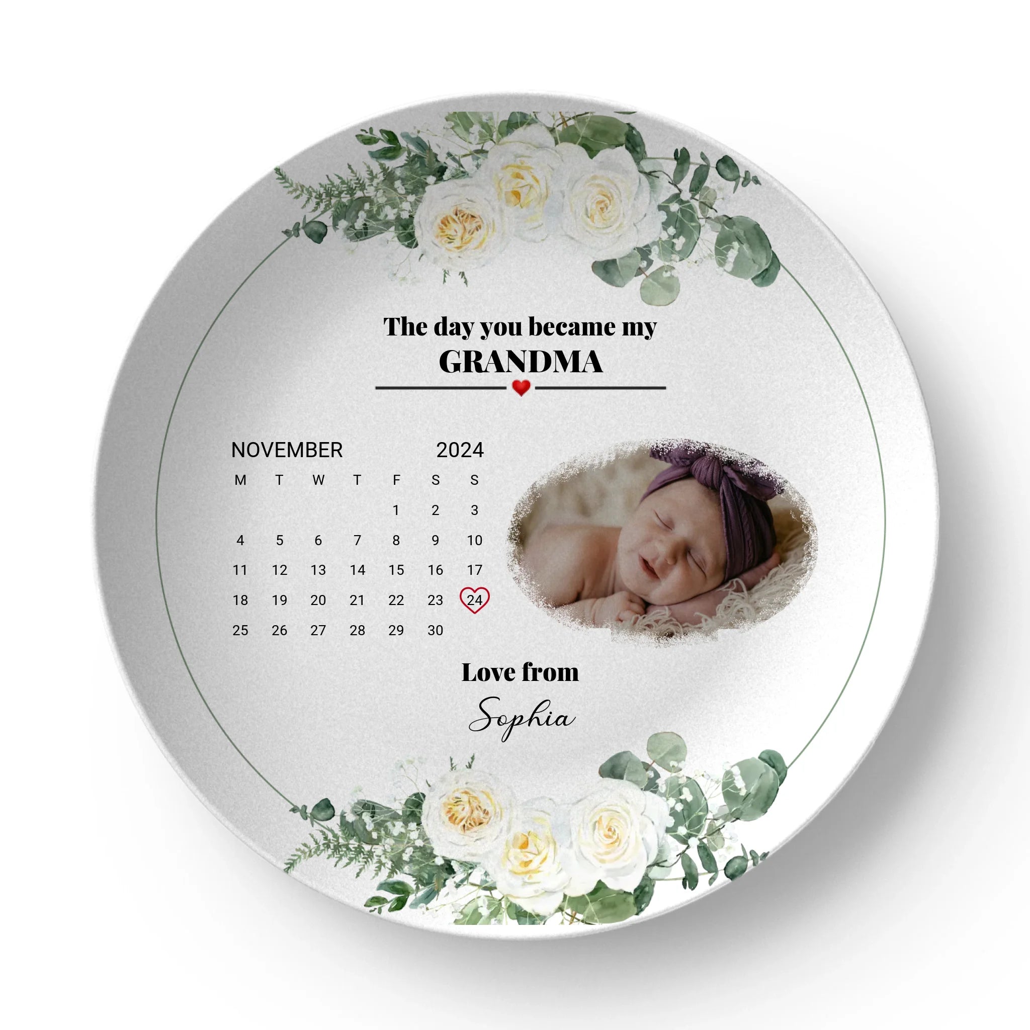 Personalized 10” Keepsake Photo Plate