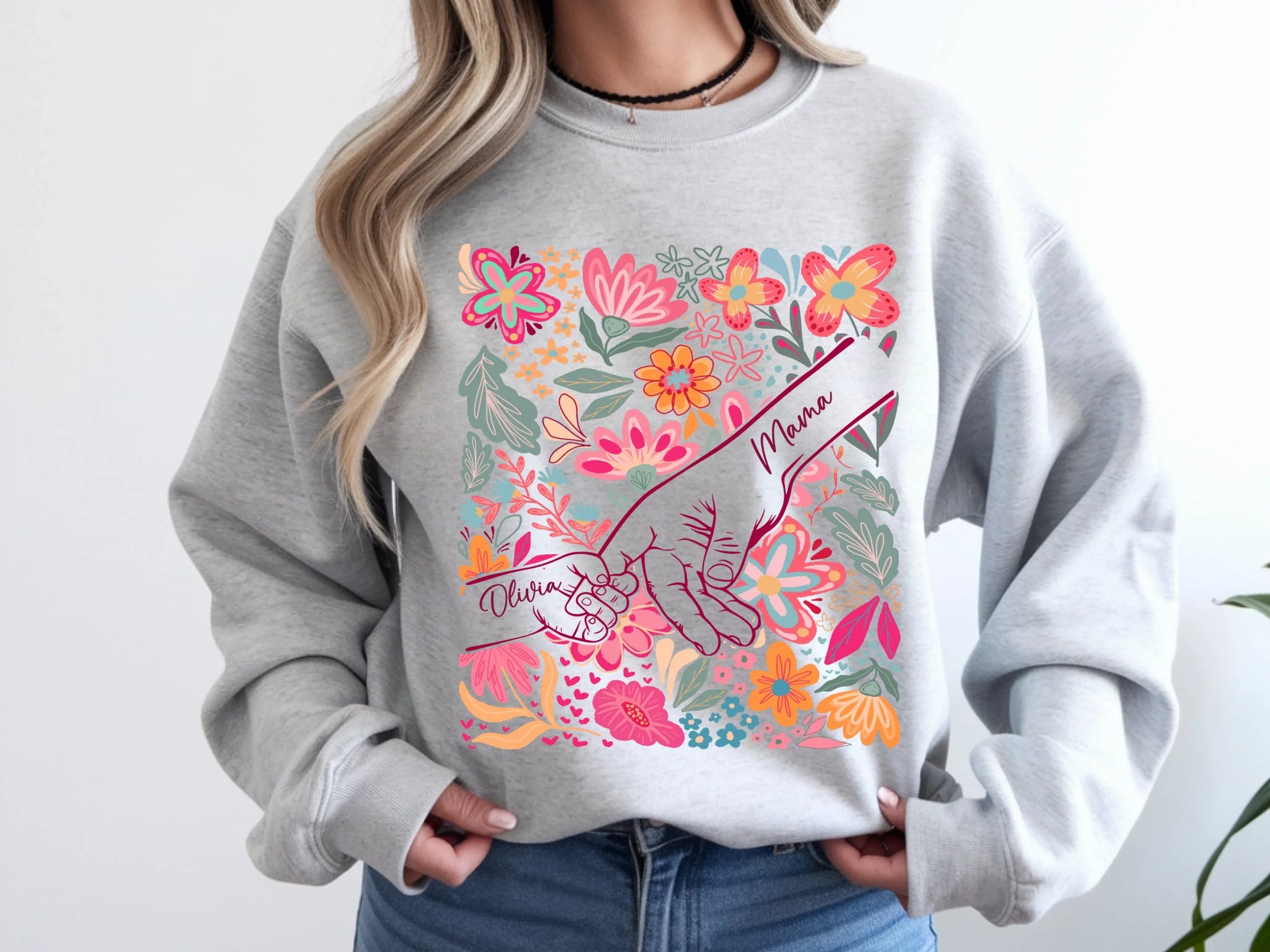 94.Gildan 18000 Sport Grey Sweatshirt Mockup, G180 Grey Crewneck Mock-up, Real Model Mock_result