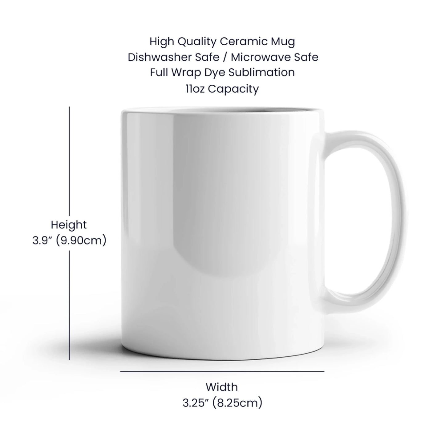 11oz White Mug Spec Image