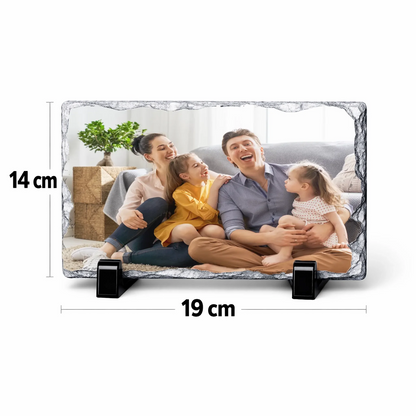 Personalised Photo Slate - Custom Rock Gift with Stand