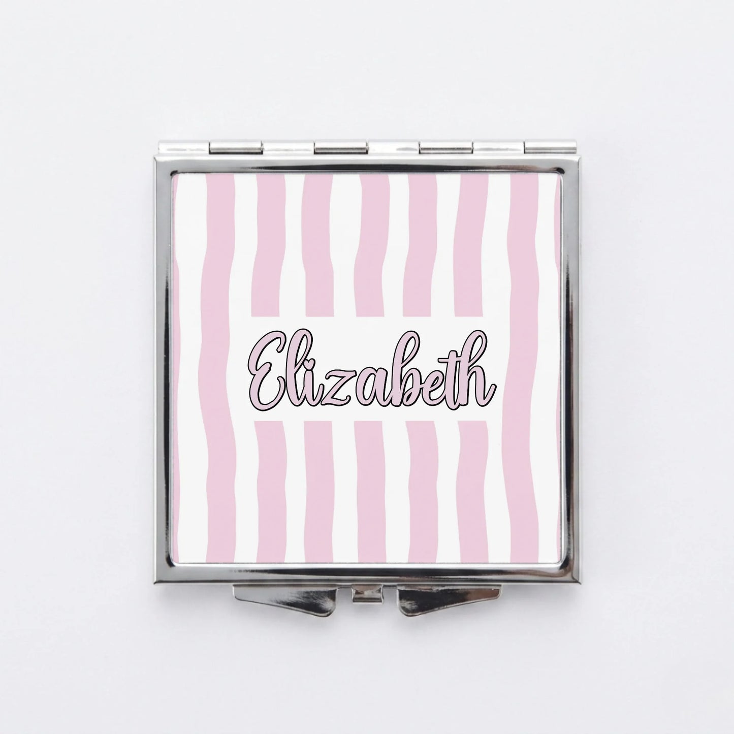 Personalized Stripped Compact Mirror
