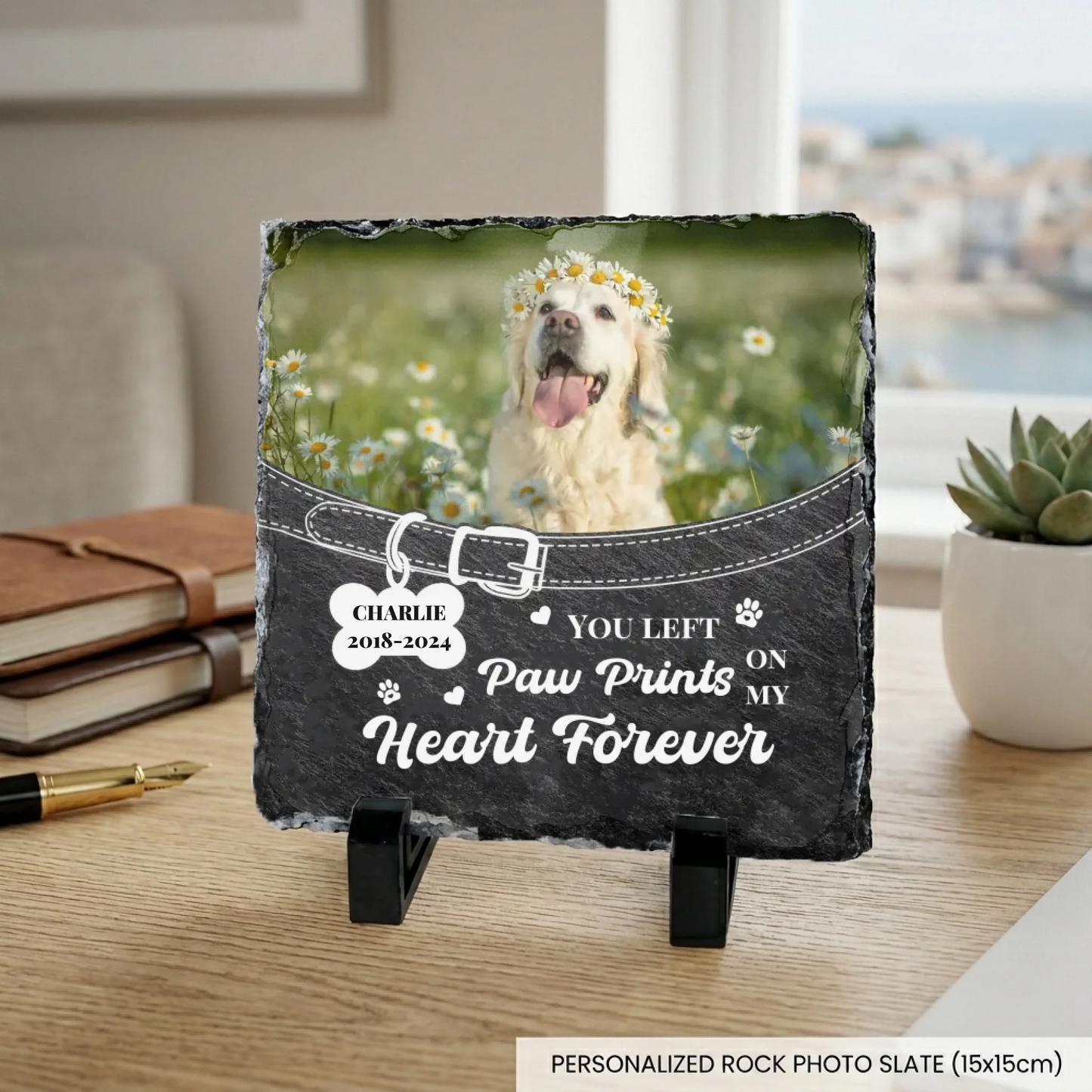 Personalized Dog Memorial Photo Slate