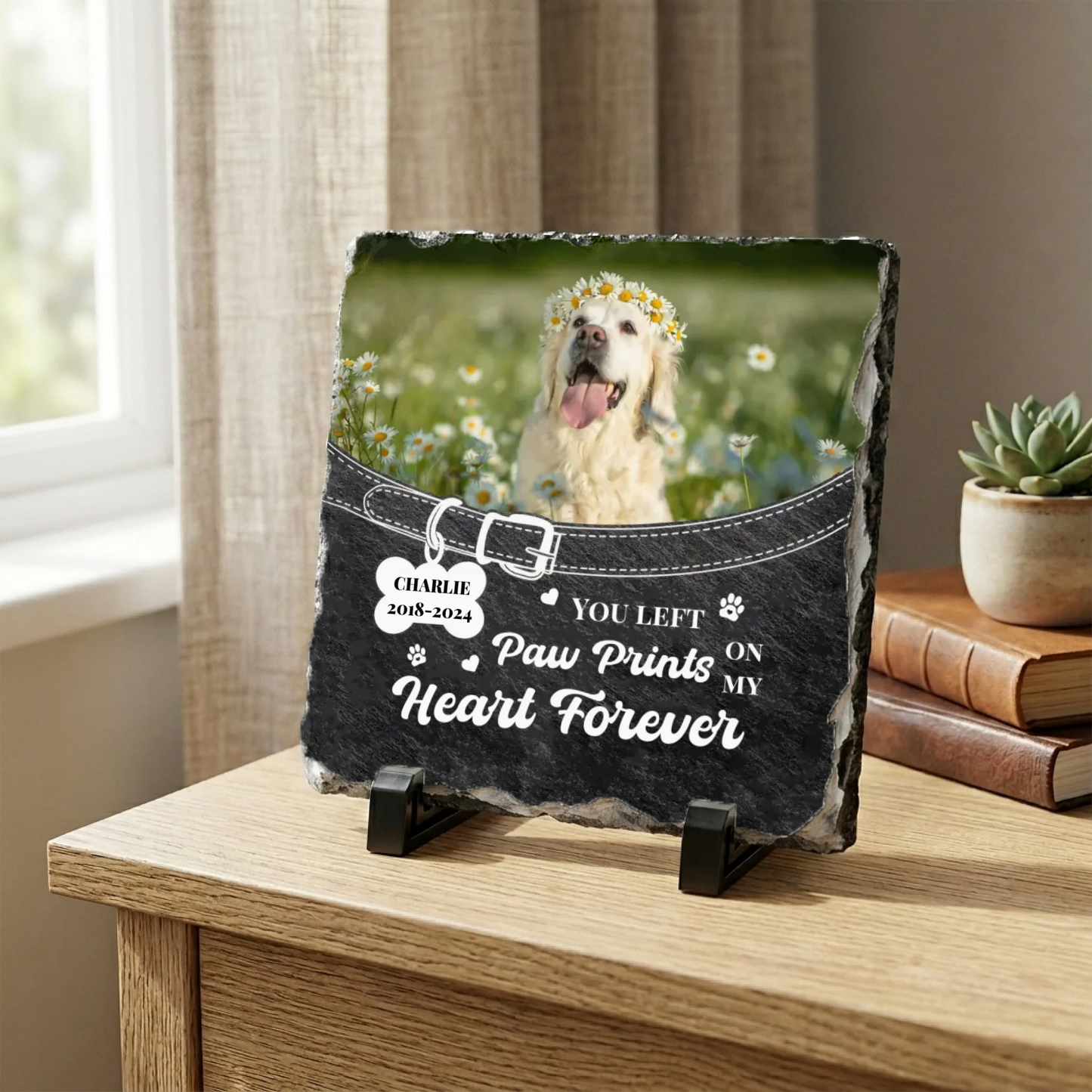 Personalized Dog Memorial Photo Slate