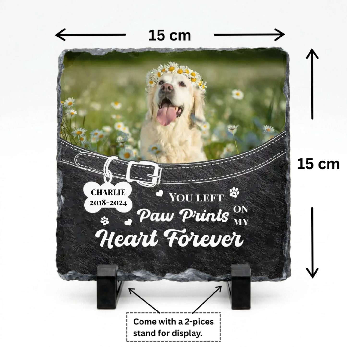 Personalized Dog Memorial Photo Slate