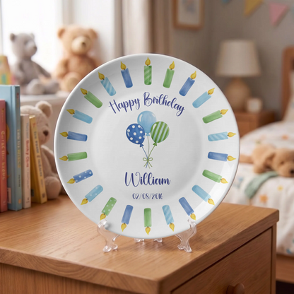 Custom Birthday Plate for Boy and Girl