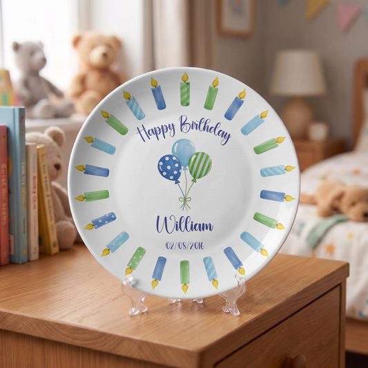 Custom Birthday Plate for Boy and Girl
