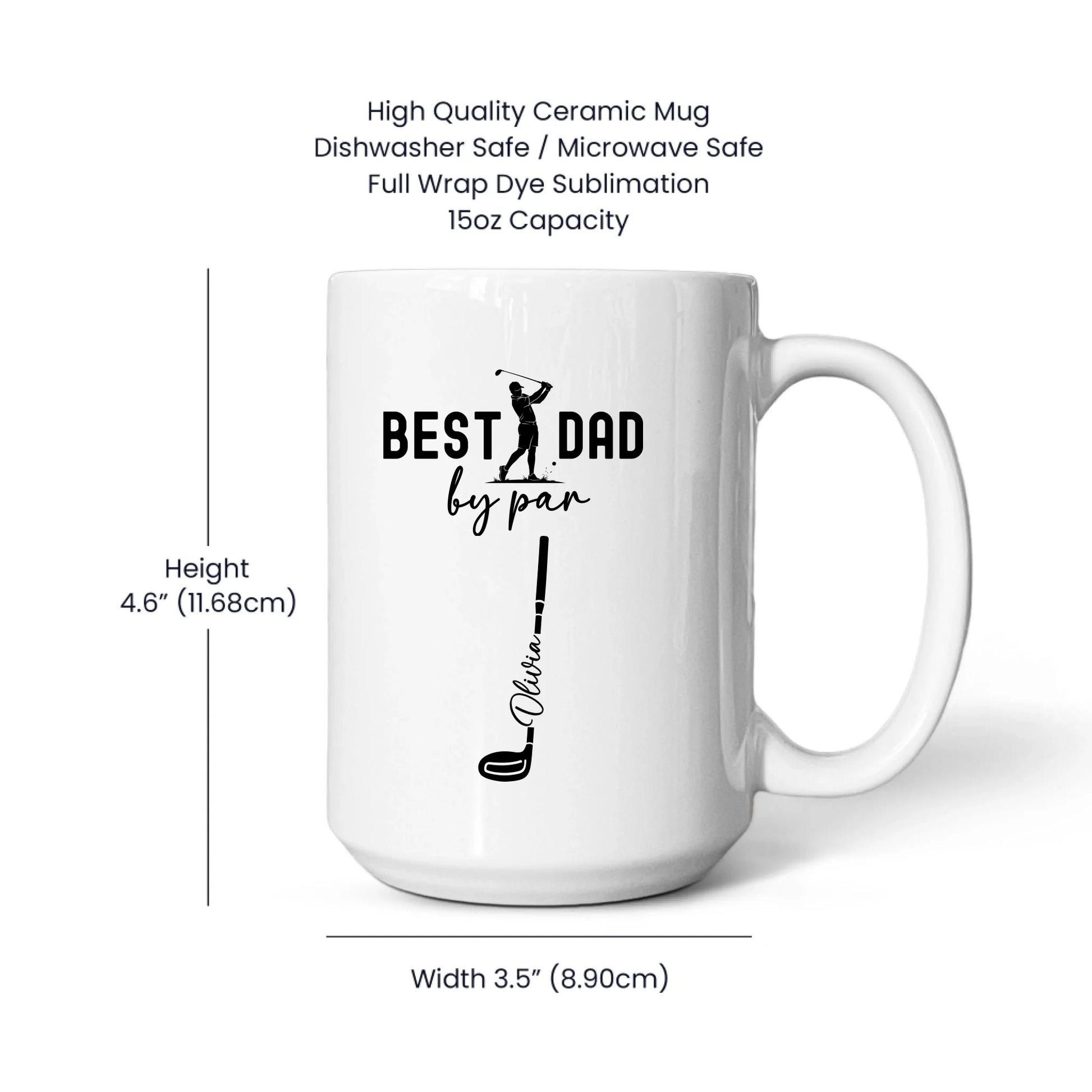 15oz White Mug Spec Image