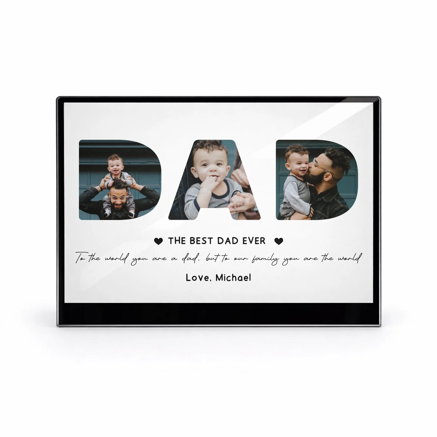 Personalized Glass Photo Frame – The Perfect Gift for Dad