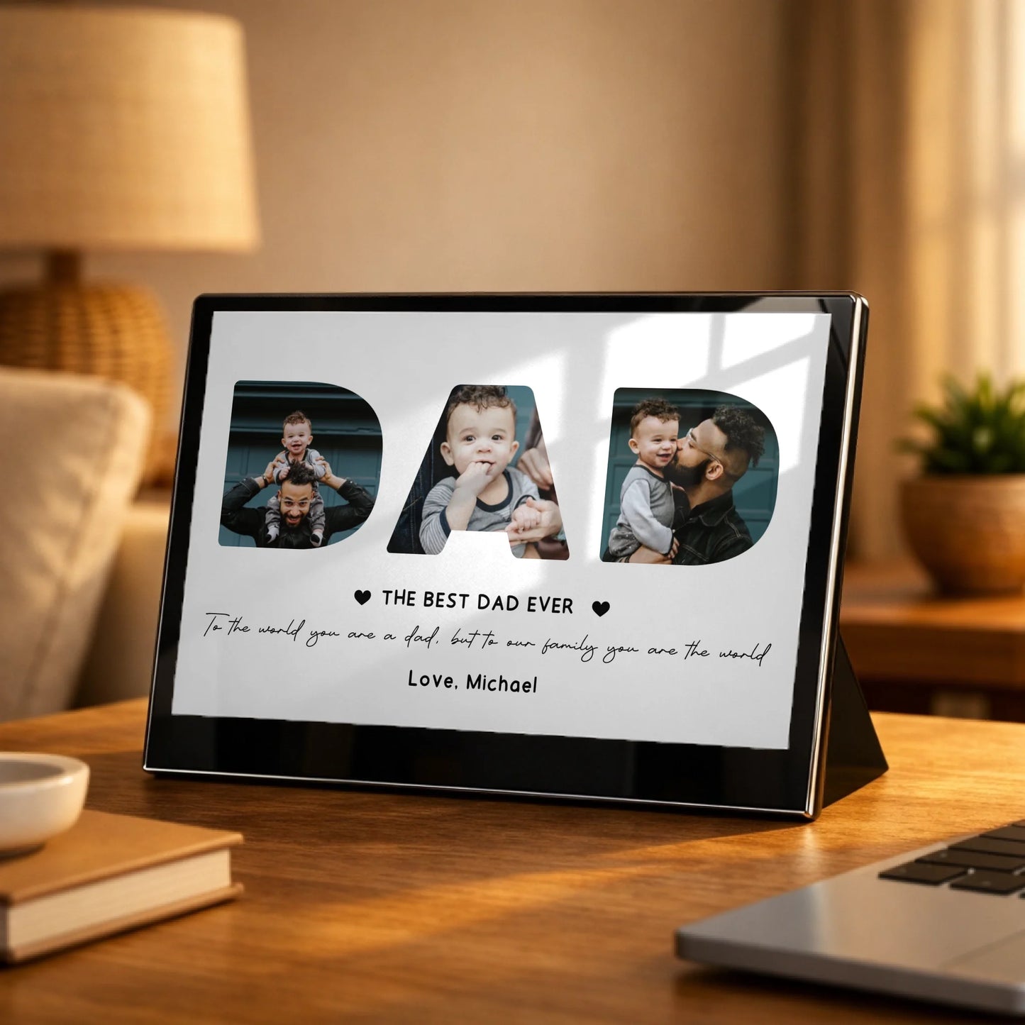 Personalized Glass Photo Frame – The Perfect Gift for Dad