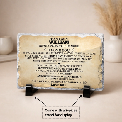 To My Son / To My Daughter Personalized Rock Slate