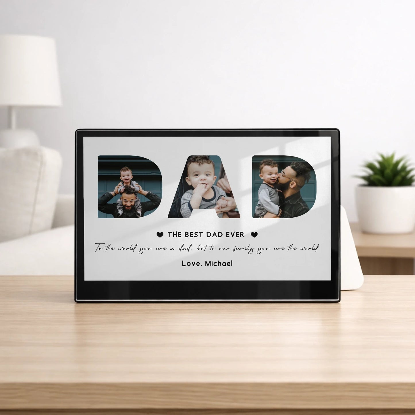 Personalized Glass Photo Frame – The Perfect Gift for Dad