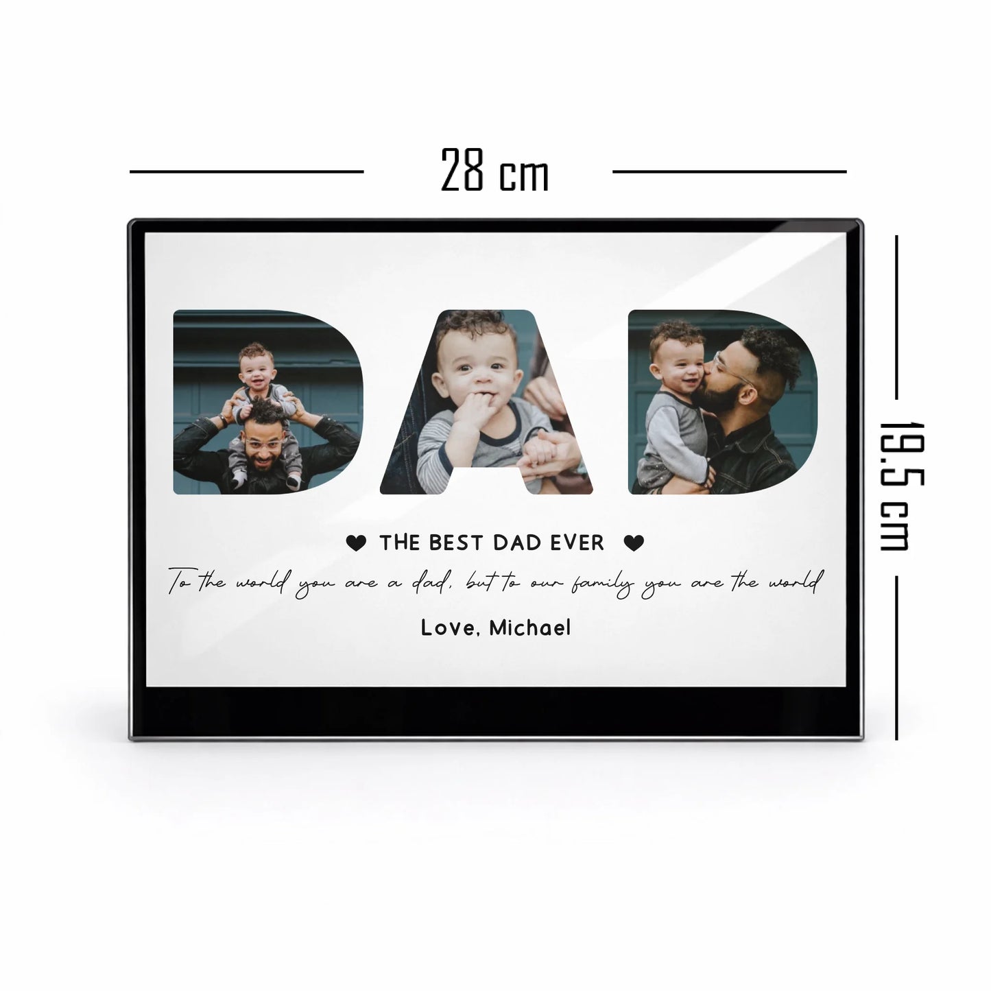 Personalized Glass Photo Frame – The Perfect Gift for Dad