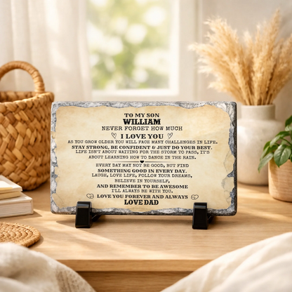 To My Son / To My Daughter Personalized Rock Slate
