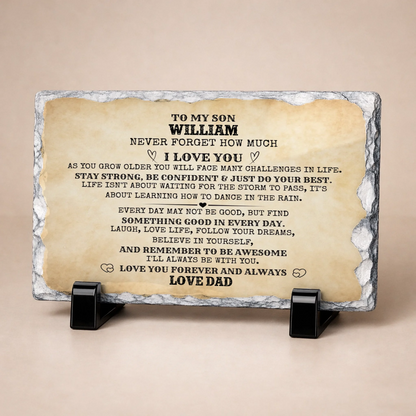 To My Son / To My Daughter Personalized Rock Slate