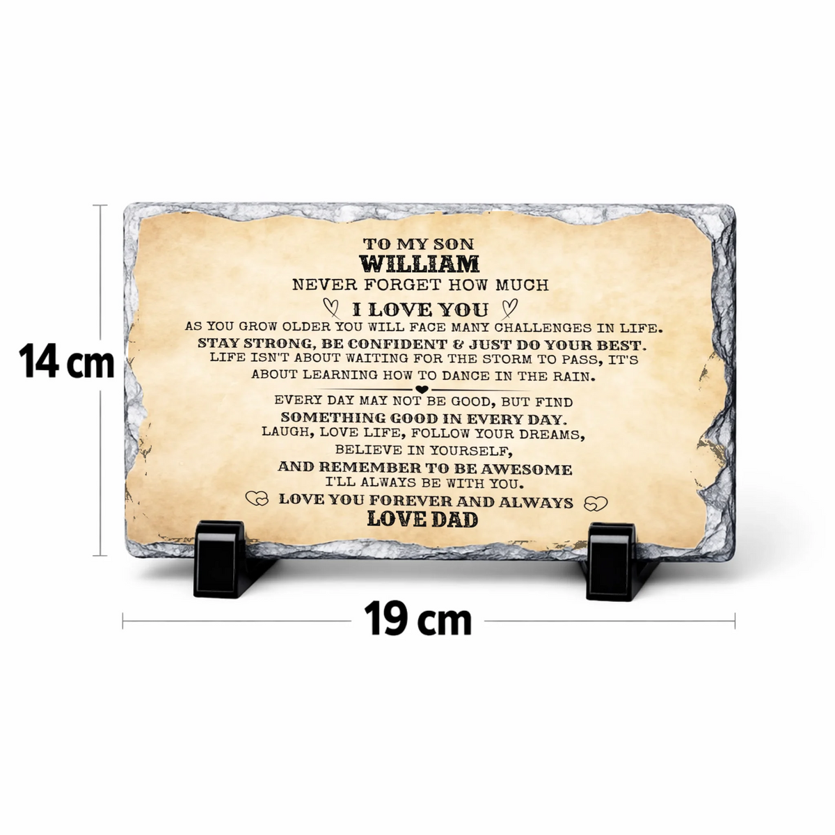 To My Son / To My Daughter Personalized Rock Slate