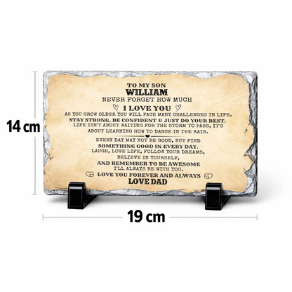 To My Son / To My Daughter Personalized Rock Slate