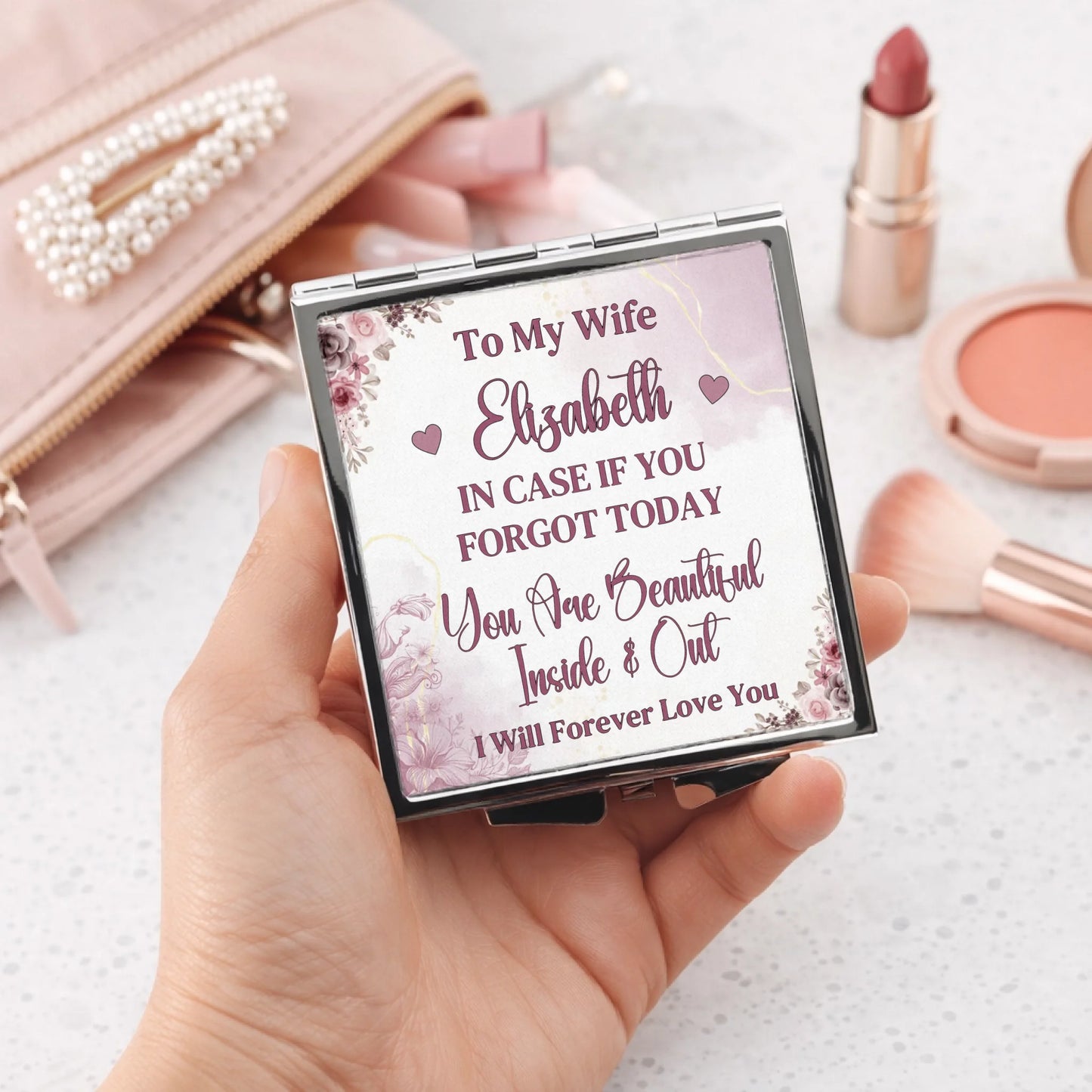 To My Wife - How Beautiful You Are Compact Mirror