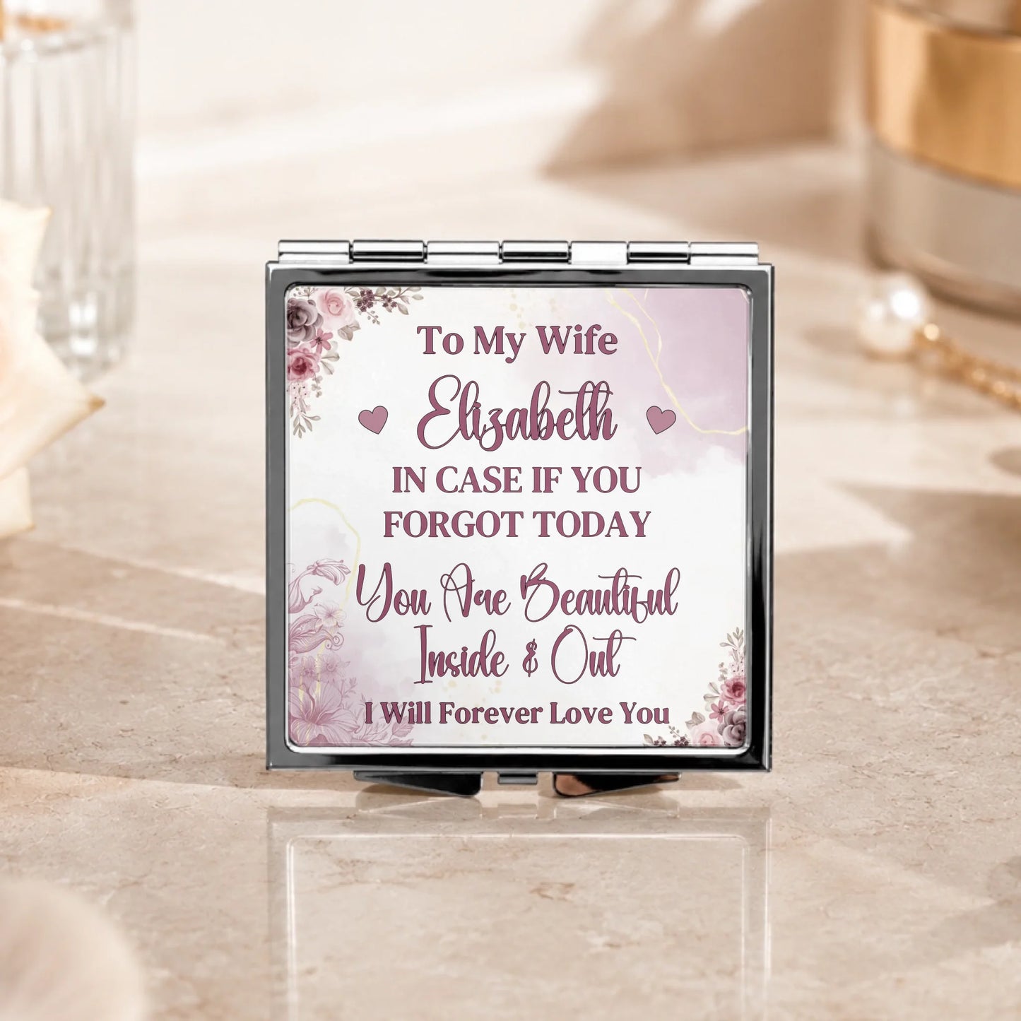 To My Wife - How Beautiful You Are Compact Mirror