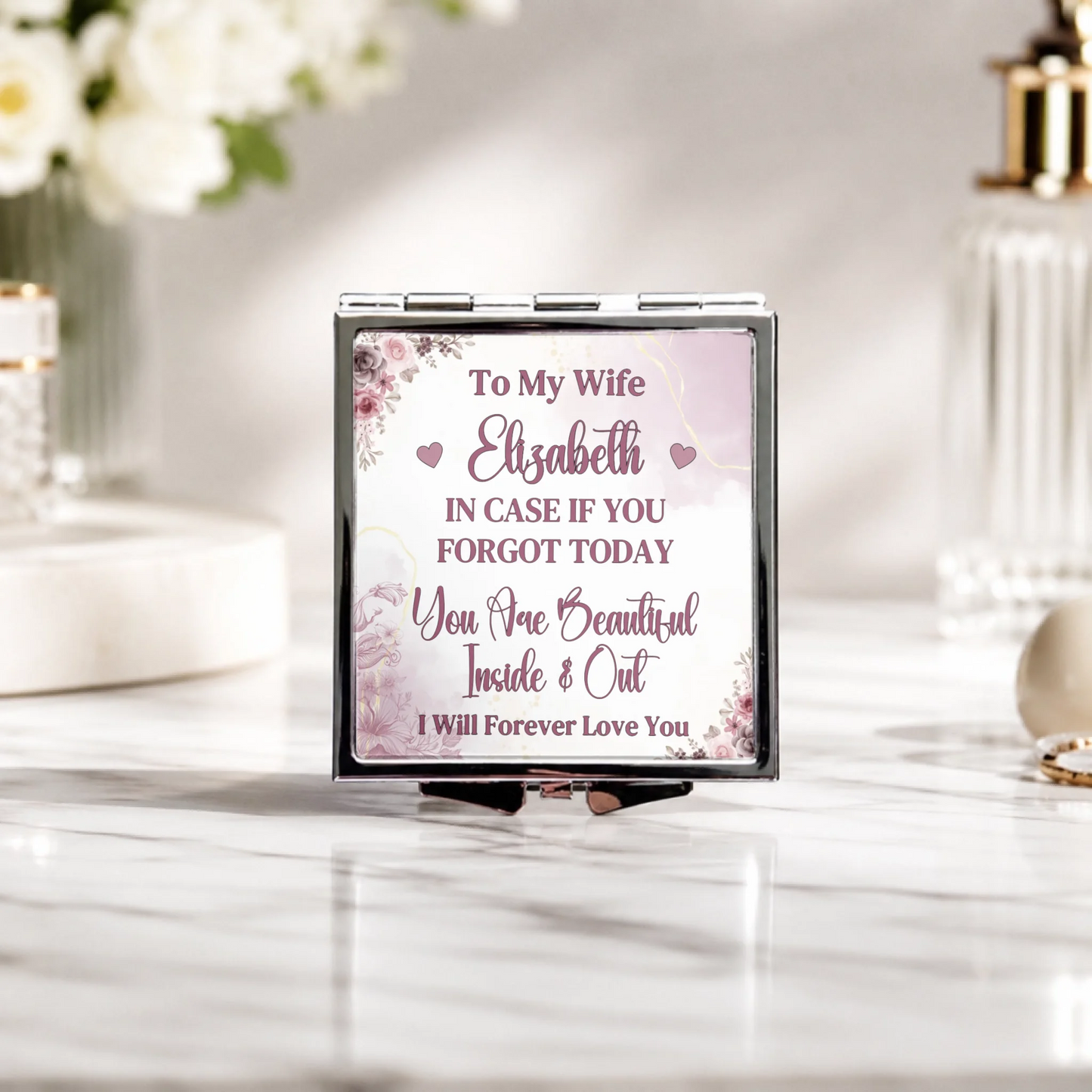 To My Wife - How Beautiful You Are Compact Mirror