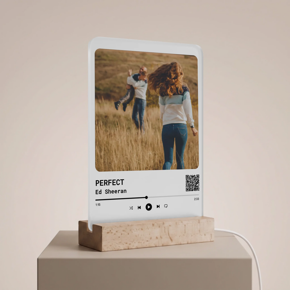 Personalized Spotify-Style Photo LED Lamp