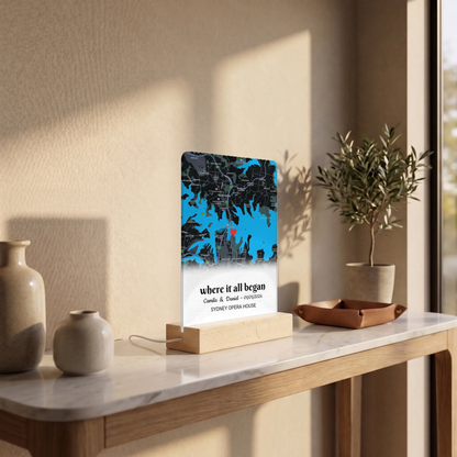 Personalized “Where It All Began” Map LED Lamp