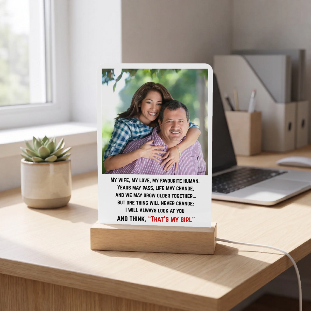 Personalized Photo Acrylic Gift for Wife