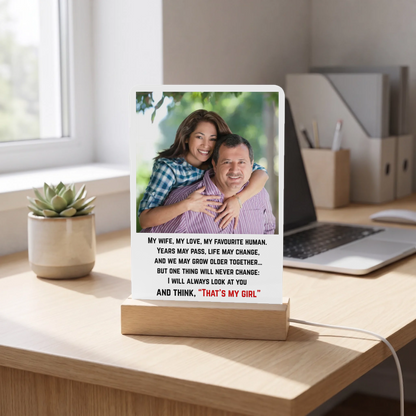 Personalized Photo Acrylic Gift for Wife
