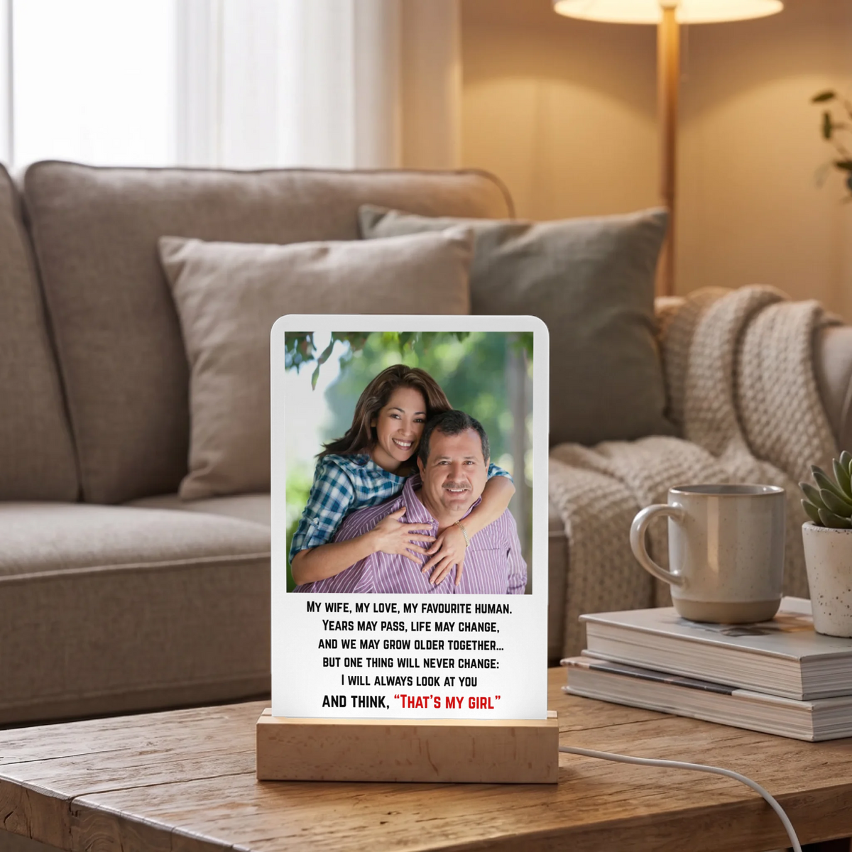 Personalized Photo Acrylic Gift for Wife