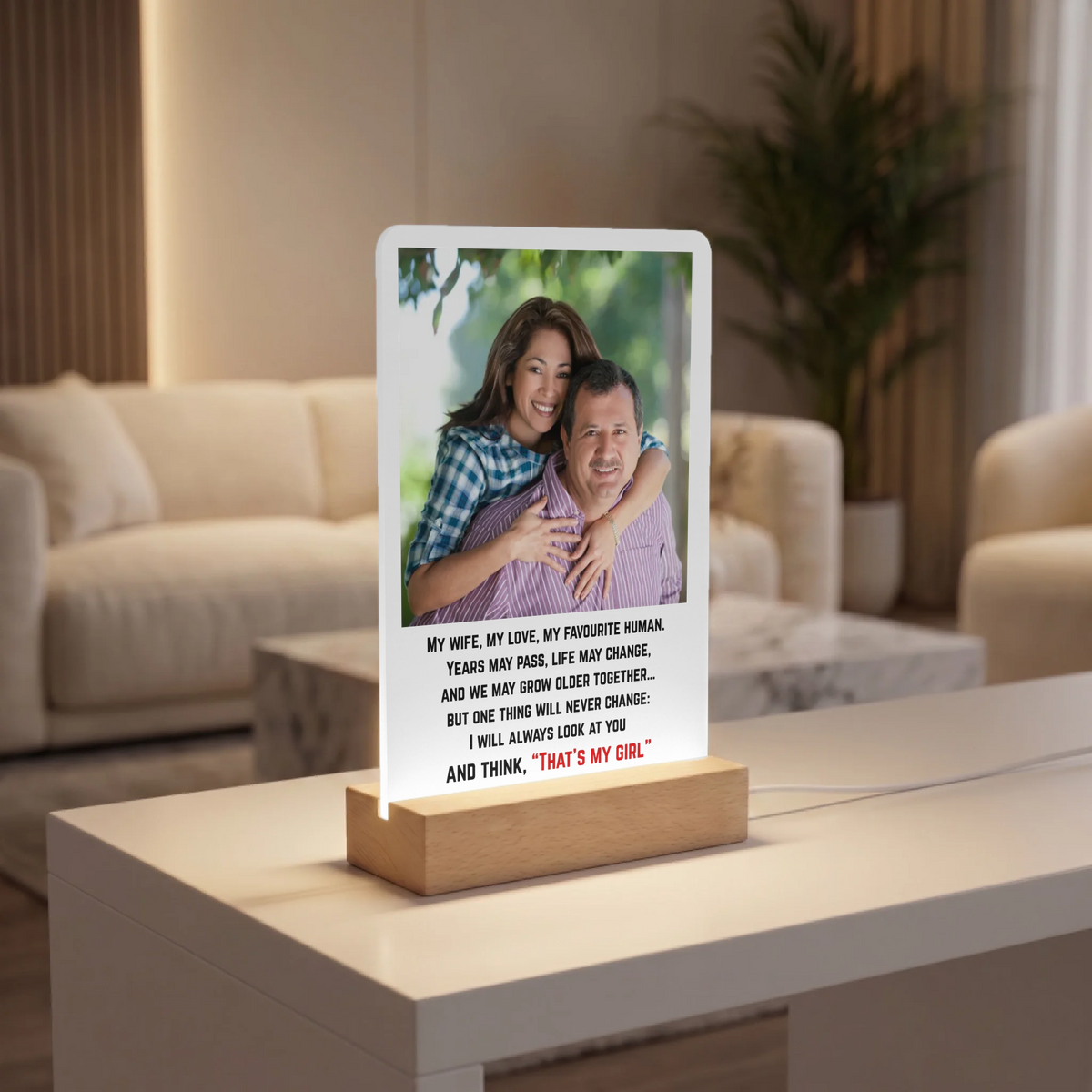 Personalized Photo Acrylic Gift for Wife