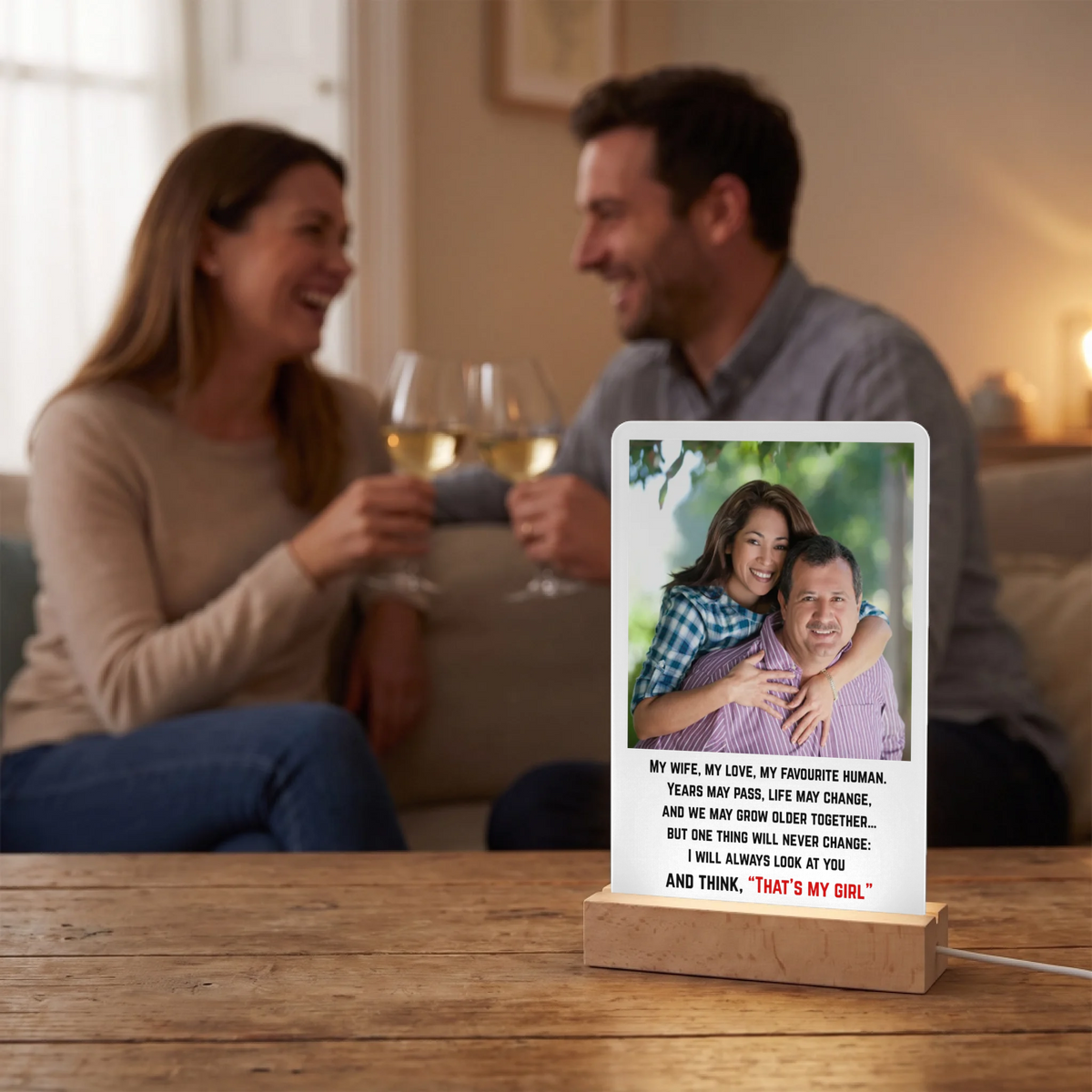 Personalized Photo Acrylic Gift for Wife