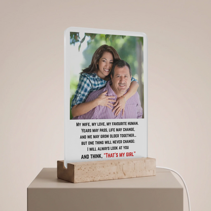 Personalized Photo Acrylic Gift for Wife