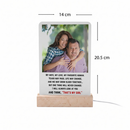 Personalized Photo Acrylic Gift for Wife